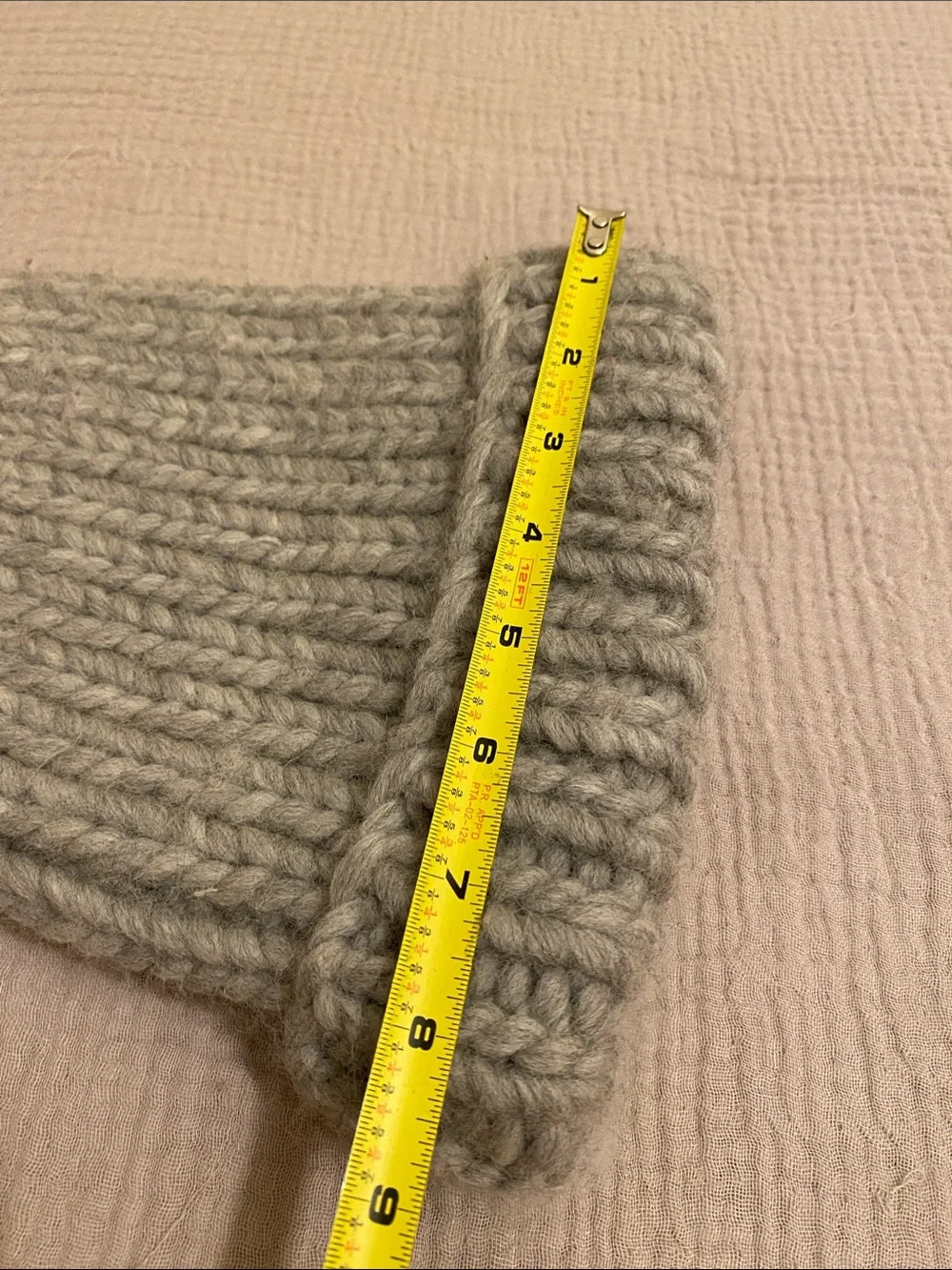EUGENIA KIM Gray Knit Pom Beanie Hat - Real Fur Pom